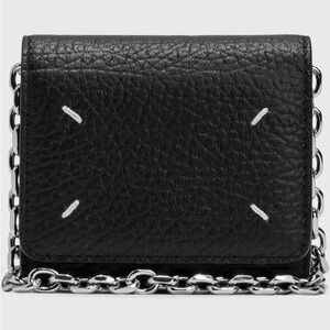 Maison Margiela Black Leather Chain Wallet